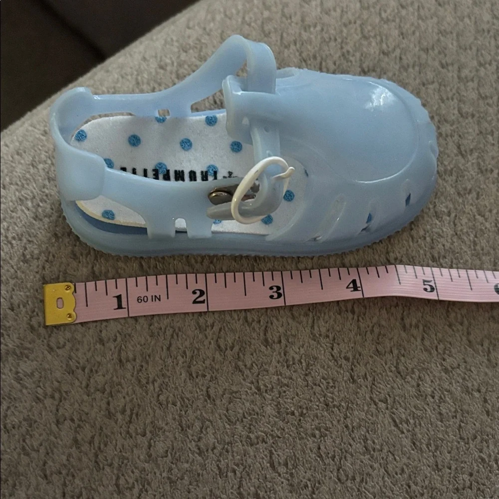 Trumpette Light Blue Toddler Jelly Shoes size 4